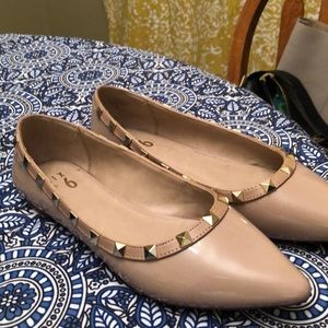 LIKE NEW- Taupe Mix No. 6 studded flats